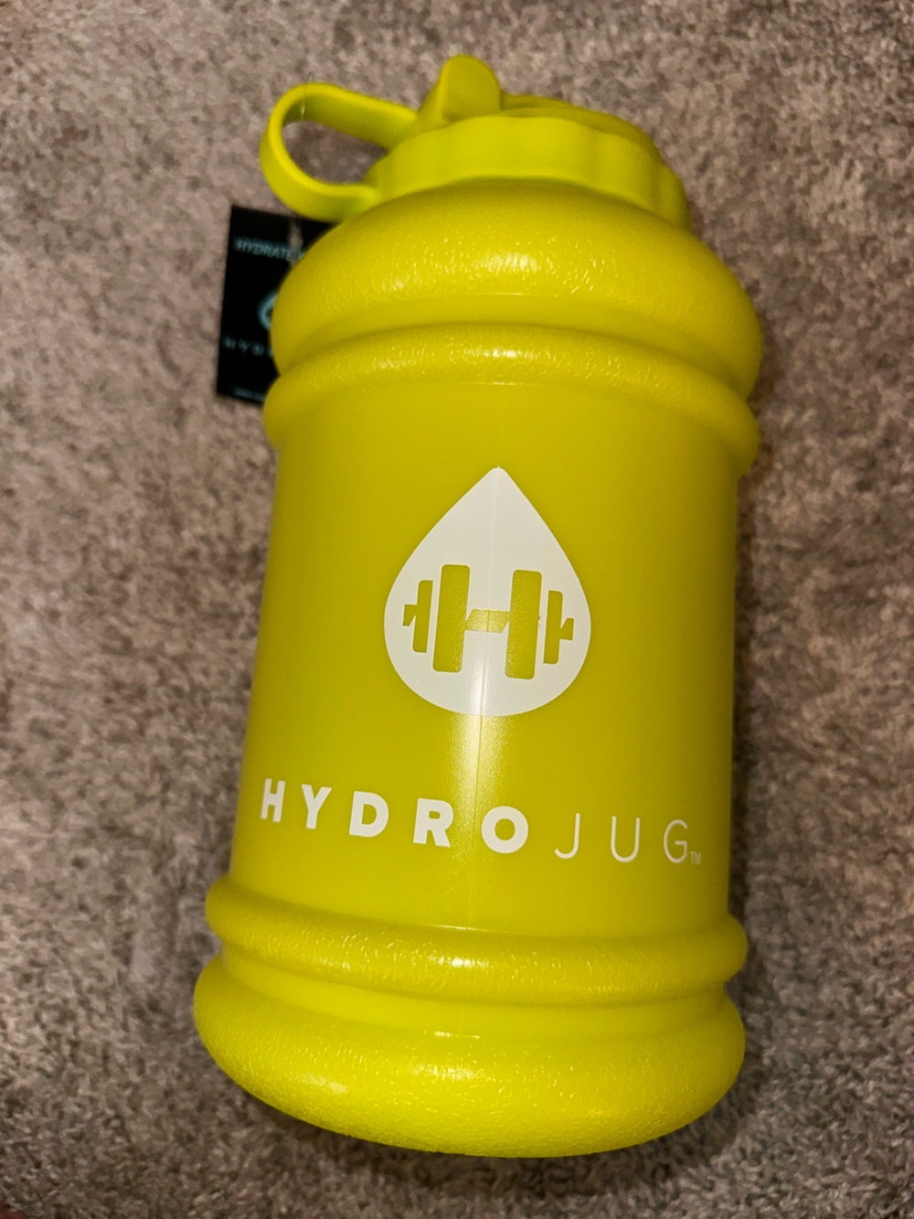HydroJug Neon Yellow Jug NWT